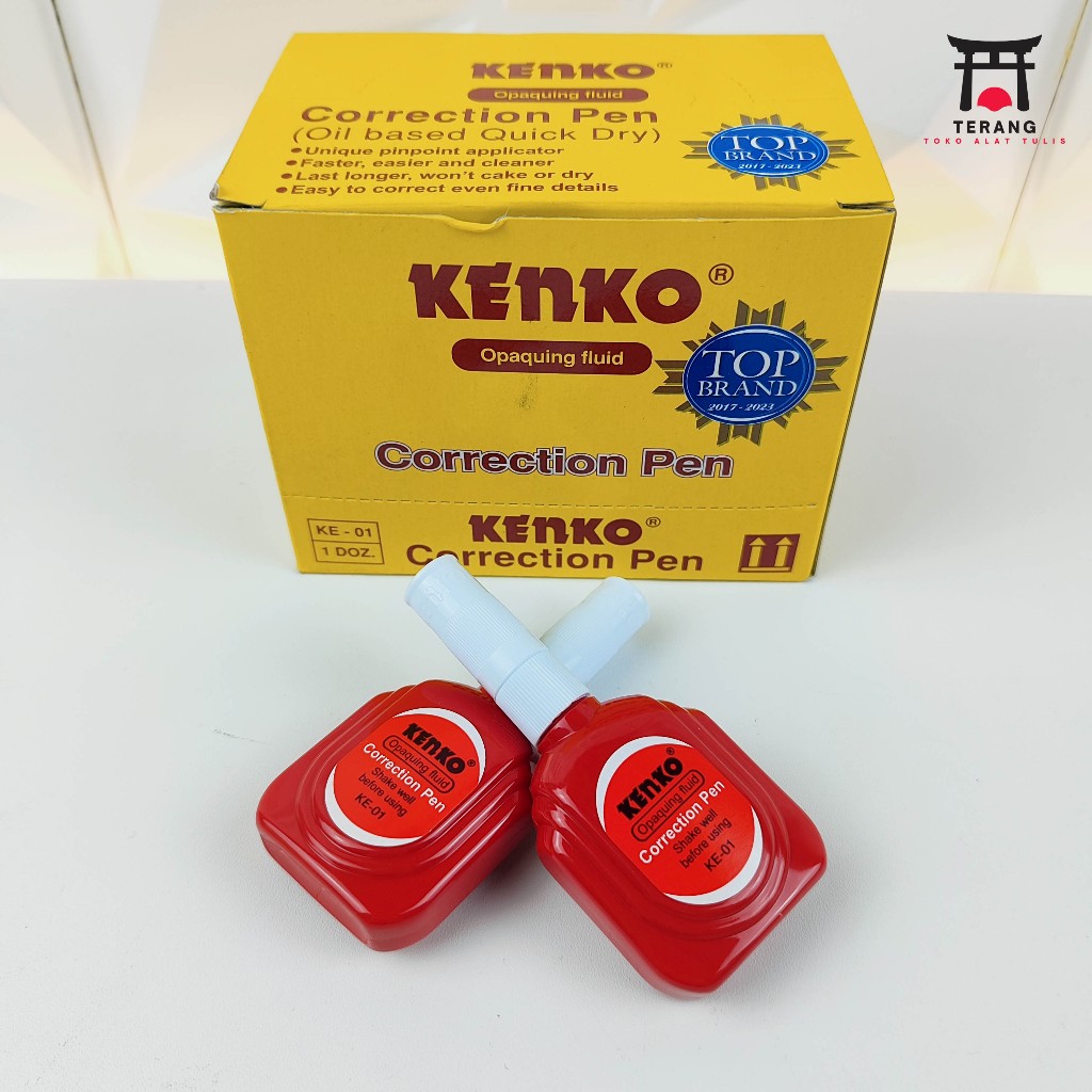 

1Pak Tip Ex Kenko Cair isi 12pcs Correction Pen Merah