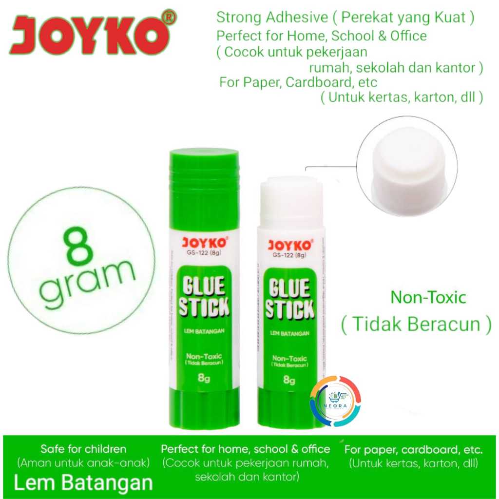 

Joyko Glue Stick Lem Batang GS-122 Green | 8 Gram (Pcs)