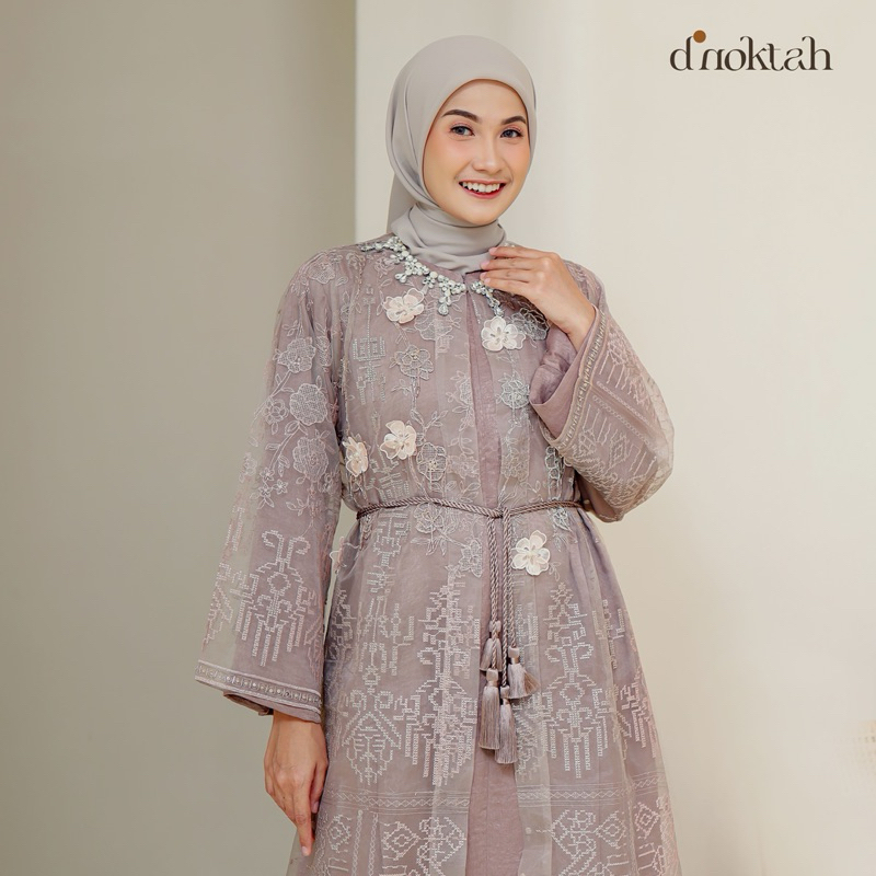 D.noktah Official - Diriyah: Abaya Set - Rose (Taupe)