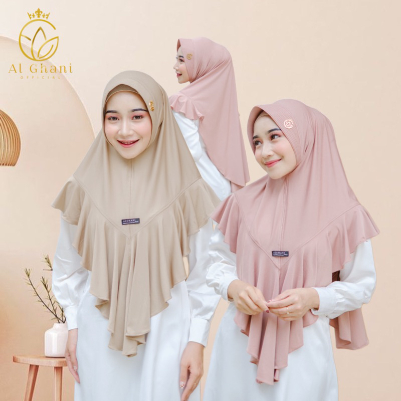 ALGHANI - NAYA BERGO REMPEL JERSEY | HIJAB BERGO DAILY | HIJAB BERGO INSTAN PET