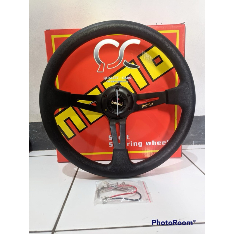 Stir Racing mobil Momo HITAM Celong 14inch