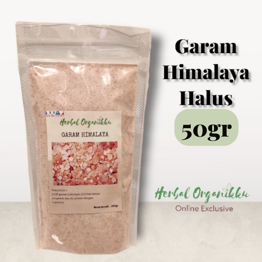 

Garam Himalaya Halus / Sangat Halus 25 & 50gr | Himalayan Pink Salt Murni PREMIUM