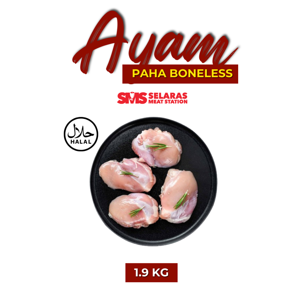 

Fillet Paha Ayam Boneless / Tanpa Tulang 1 Kg 1.9 Kg Tangerang