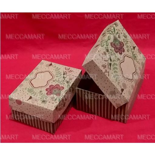

READY!!!!Kardus Snack/Nasi coklat motif ukuran 16x12x7 ECER (PER PCS)