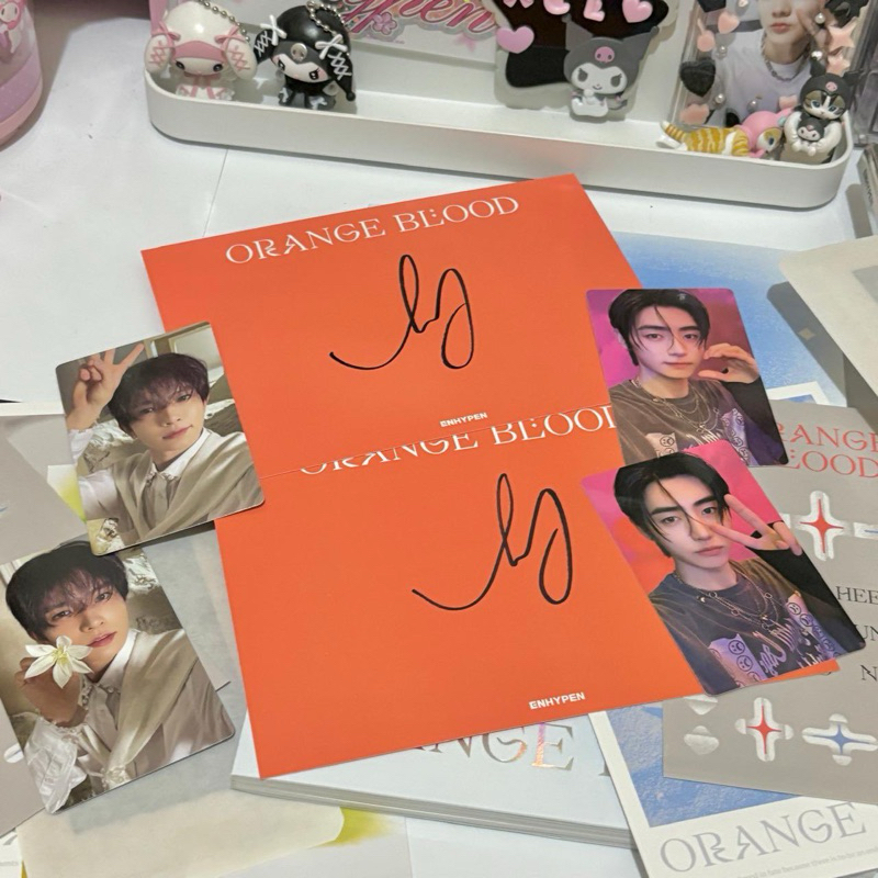 READY - ENHYPEN Orange Blood Official US USA Signed Postcard Album Heeseung Sunghoon Unsealed KSANA 