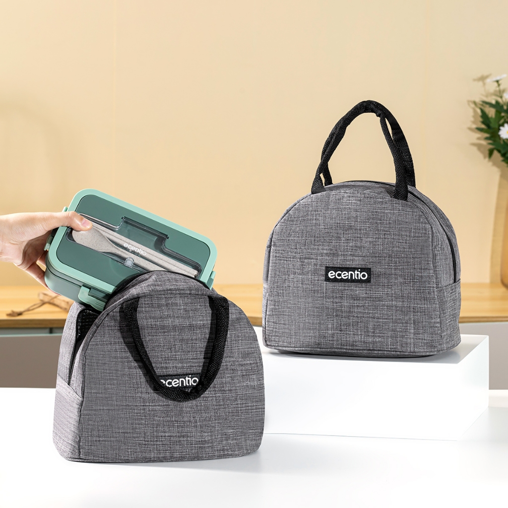 【OLO】Ecentio Lunch Heating Bag ILBT-7101 Grey - Tas Pemanas Makanan 252115cm Bahan Comeon Dance Drag