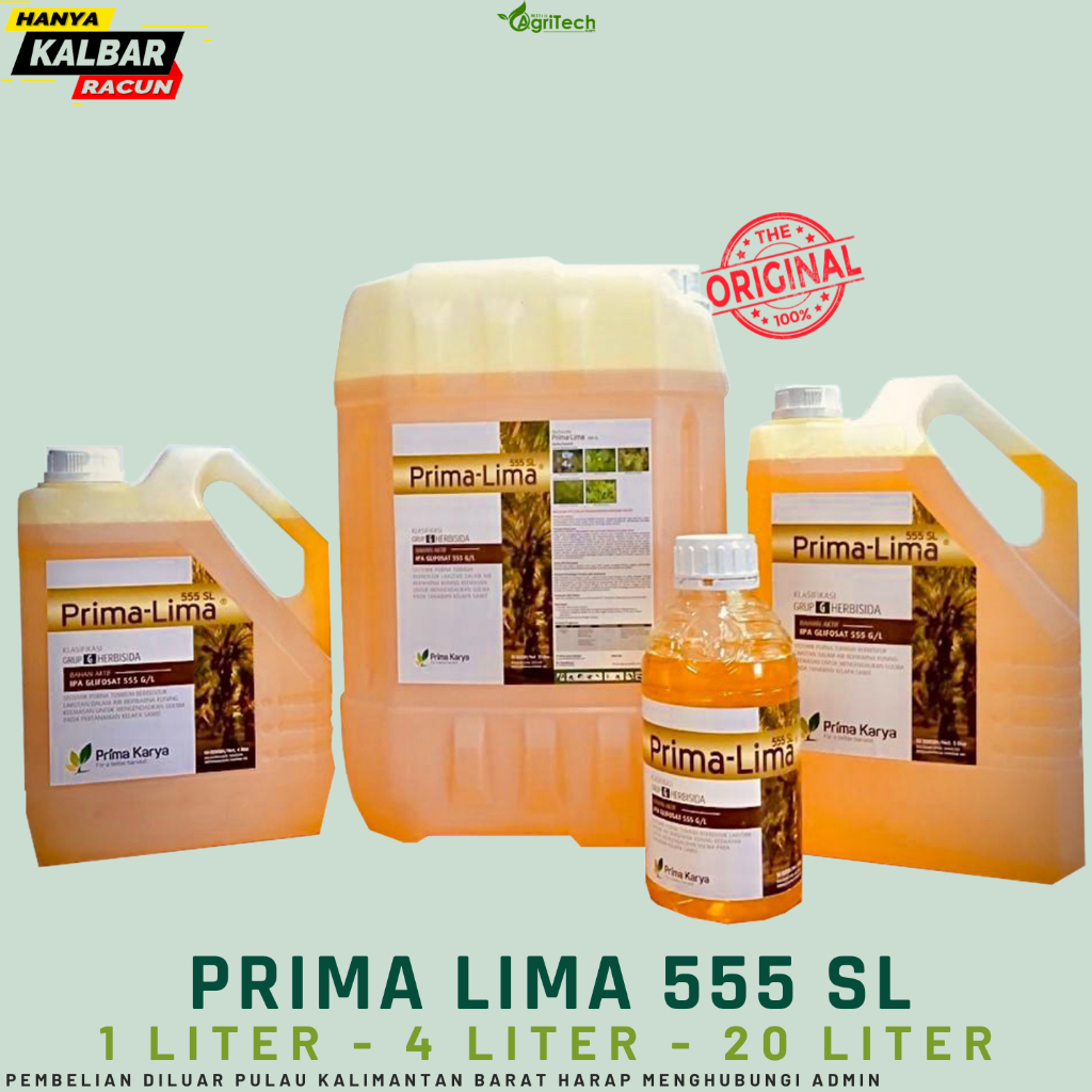 PRIMA LIMA 555 SL HERBISIDA SISTEMIK GULMA RACUN RUMPUT OBAT 1 LITER 4 LITER