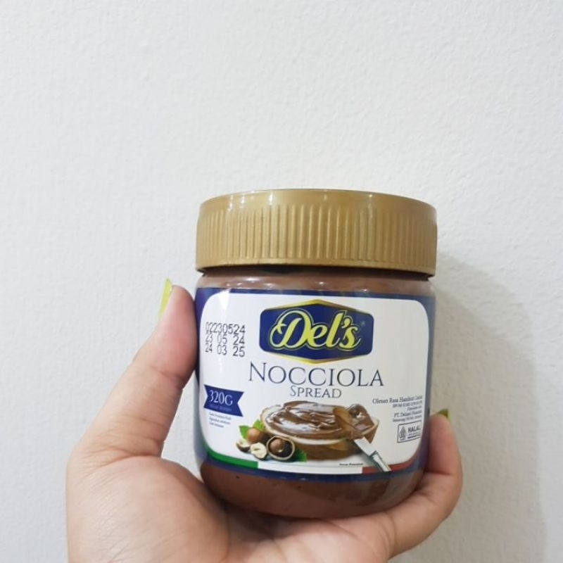 

Dels Nocciola Spread Selai Olesan Rasa Hazelnut Coklat Selai Kacang Hazelnut Coklat Jar - 320gr