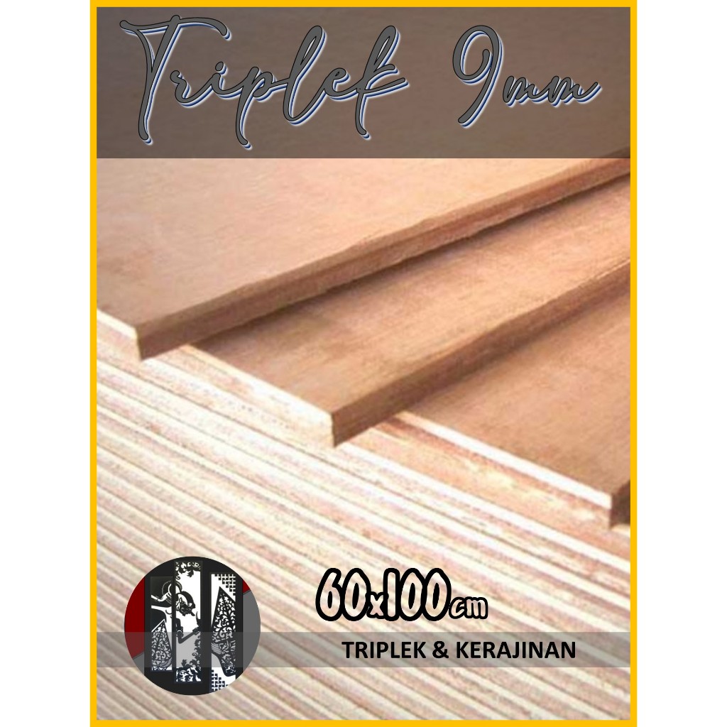 Triplek 9mm 60x100 cm Kualitas Premium Plywood Multiplek 9 mm 60 x 100 | 100x60 | 100 x 60 cm