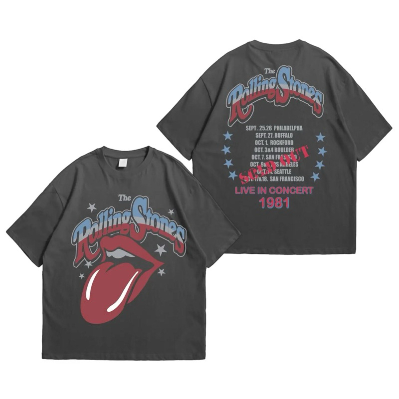 kaos band vintage ROLLING STONES