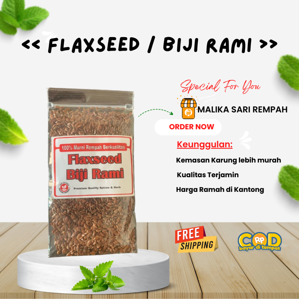 

Biji Rami [50 gram] | Flaxseeds-MSR