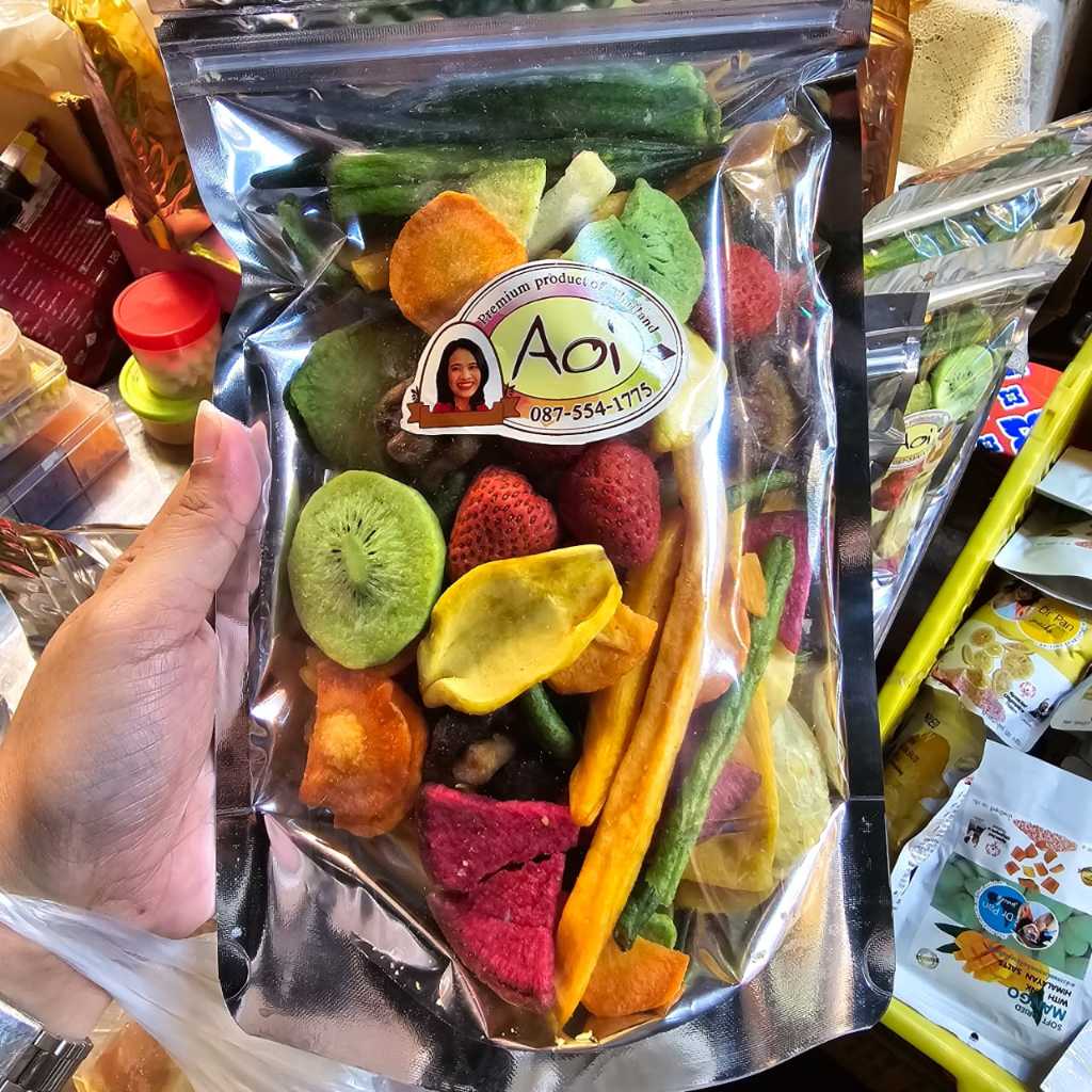 

Dried Mix vegetable - Snack Buah Strawberry Kering - Freeze Dried Strawberry - Cemilan Sehat ori thailand