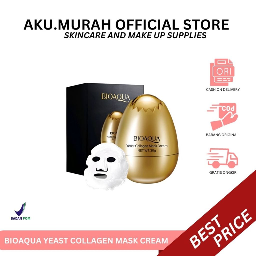 BIOAQUA YEAST COLLAGEN MASK CREAM 30G | FACE MASK PEEL OFF