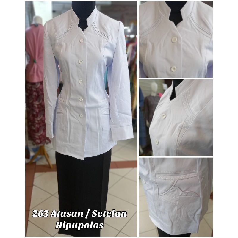 Blazer hitam putih seragam hitam putih guru baju hitam putih PNS kode 263, 253