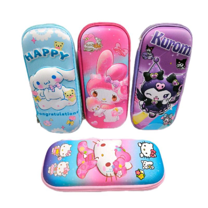 

Tempat Pensil Anti Air Anak Sekolah TK/SD Kuromi Melody Cinnamoroll Kitty 3D Kotak Pensil Bahan EVA Stationery