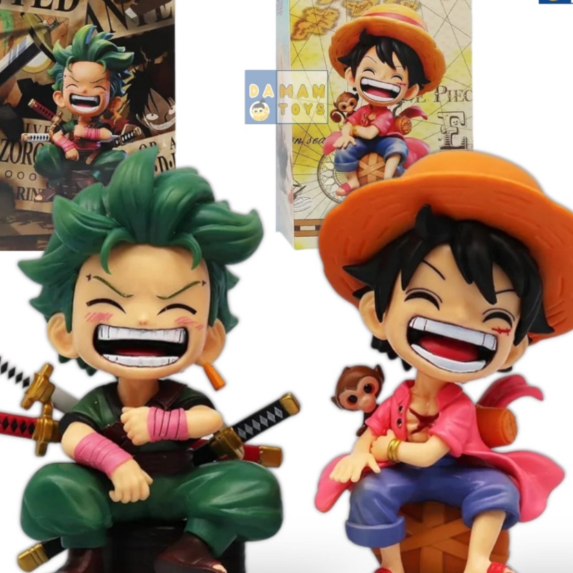 Tawaran One Piece Action Figure Zoro Roronoa Resin Lufyy Koleksi Pajangan Anime