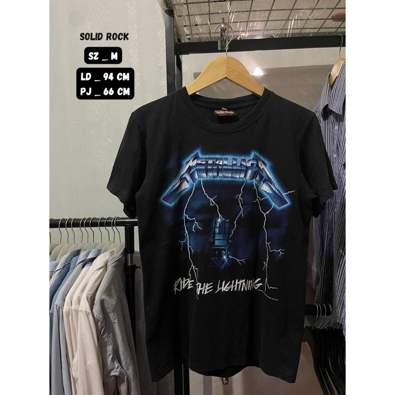 KAOS SOLID ROCK VINTAGE 90S METALLICA RIDE THE LIGHTNING