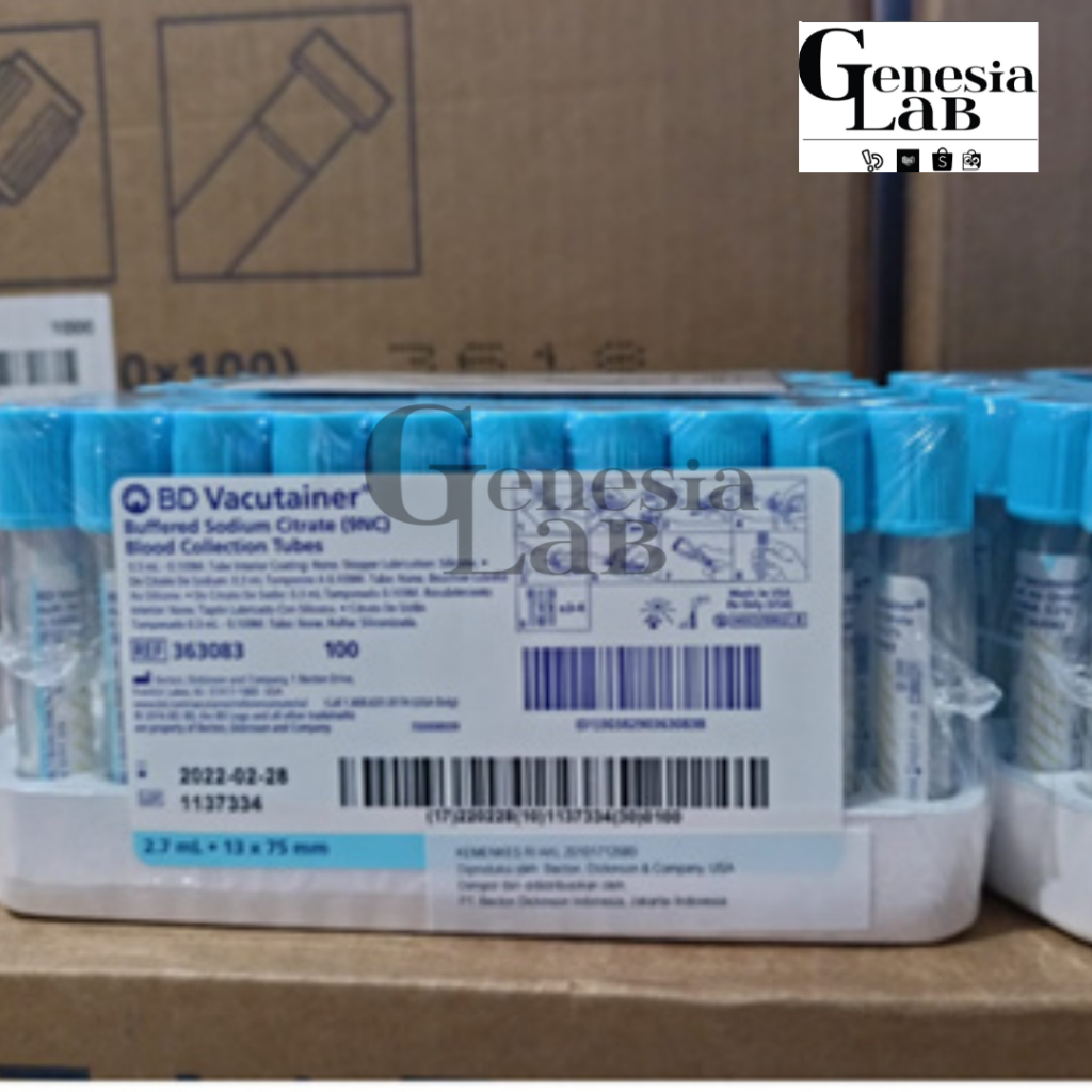 Tabung Darah BD, Collection Blood Vacutainer Citrate Tubes 2.7 ml, Cat.363083