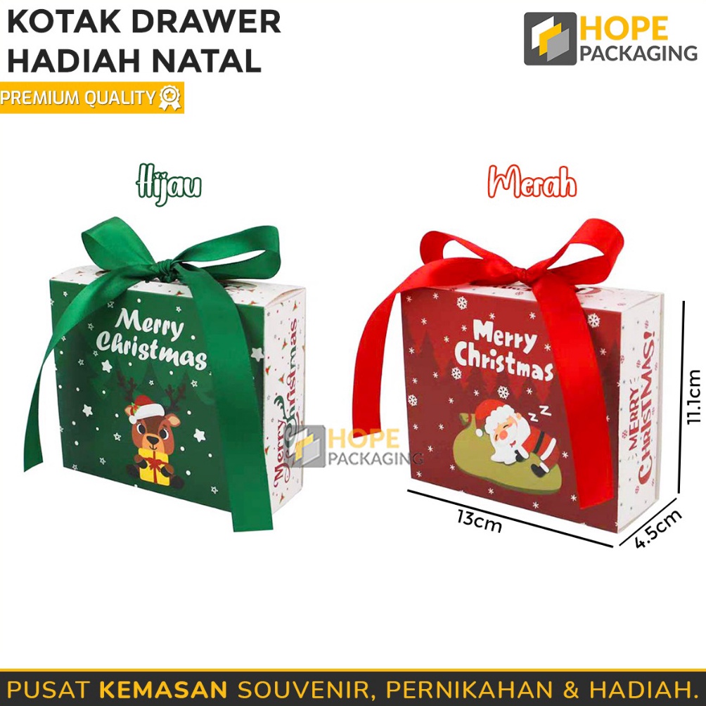 

NEW VARIAN Box Kotak Hadiah Natal Pita Kotak Bingkisan Natal Kotak Kue Natal Kotak Kado Souvenir Gift Kotak Cookies Permen Coklat