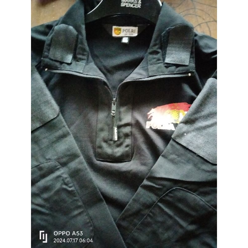 Baju BDU Hitam Baju Tactical Jatah Pembagaian Polri 2024