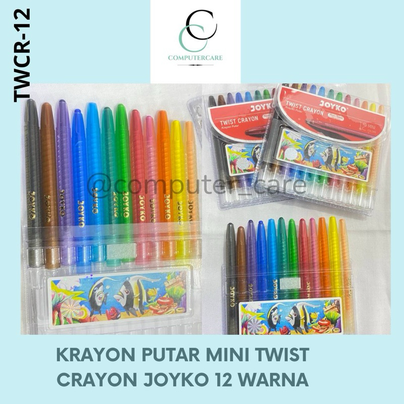 

KRAYON PUTAR JOYKO MURAH 12WARNA/ Krayon mini twist crayon 12warna