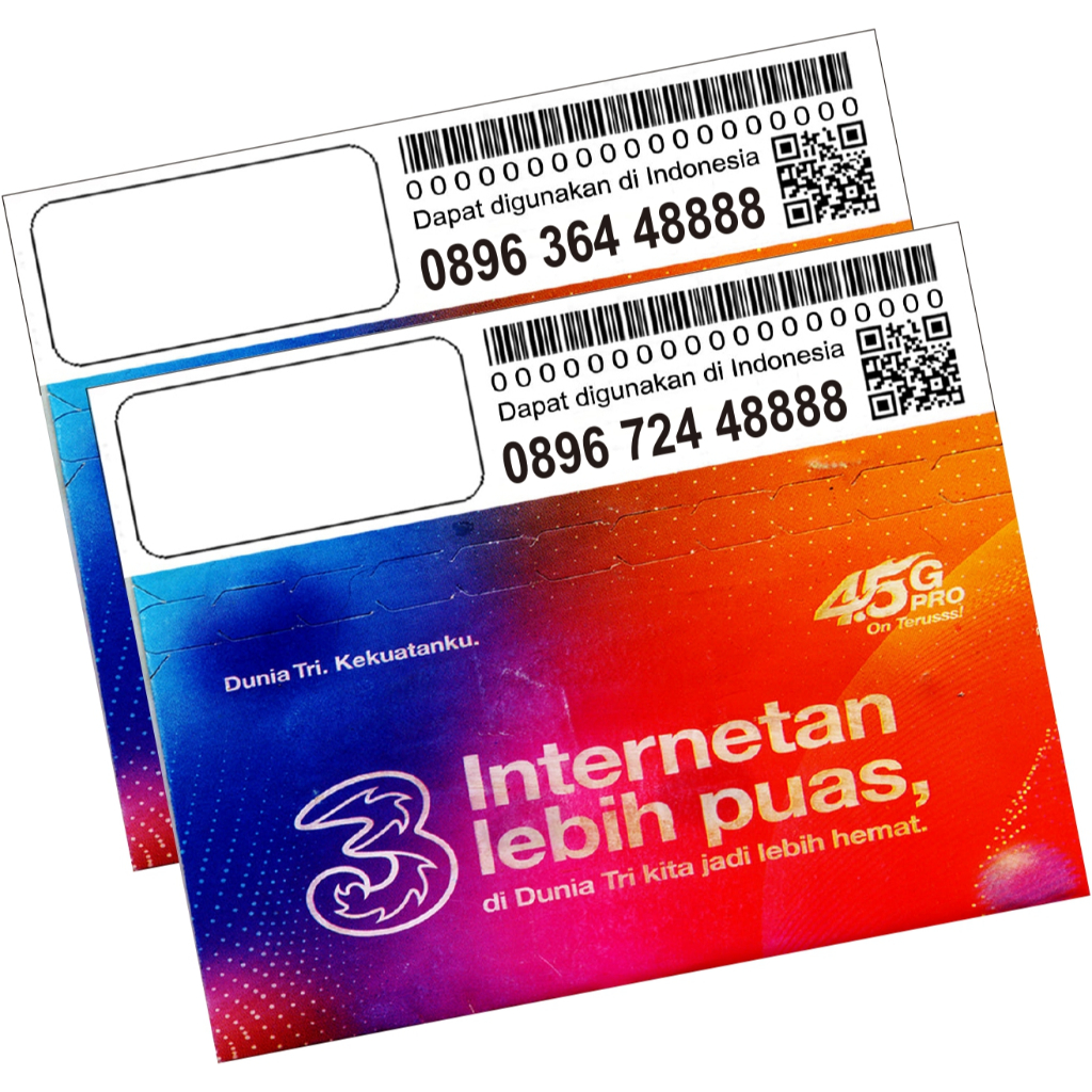 Nomor Cantik Tri Prabayar Super 0000 7777 8888 9999  Nomer Rapi Perdana Three Reguler 000 777 888 99