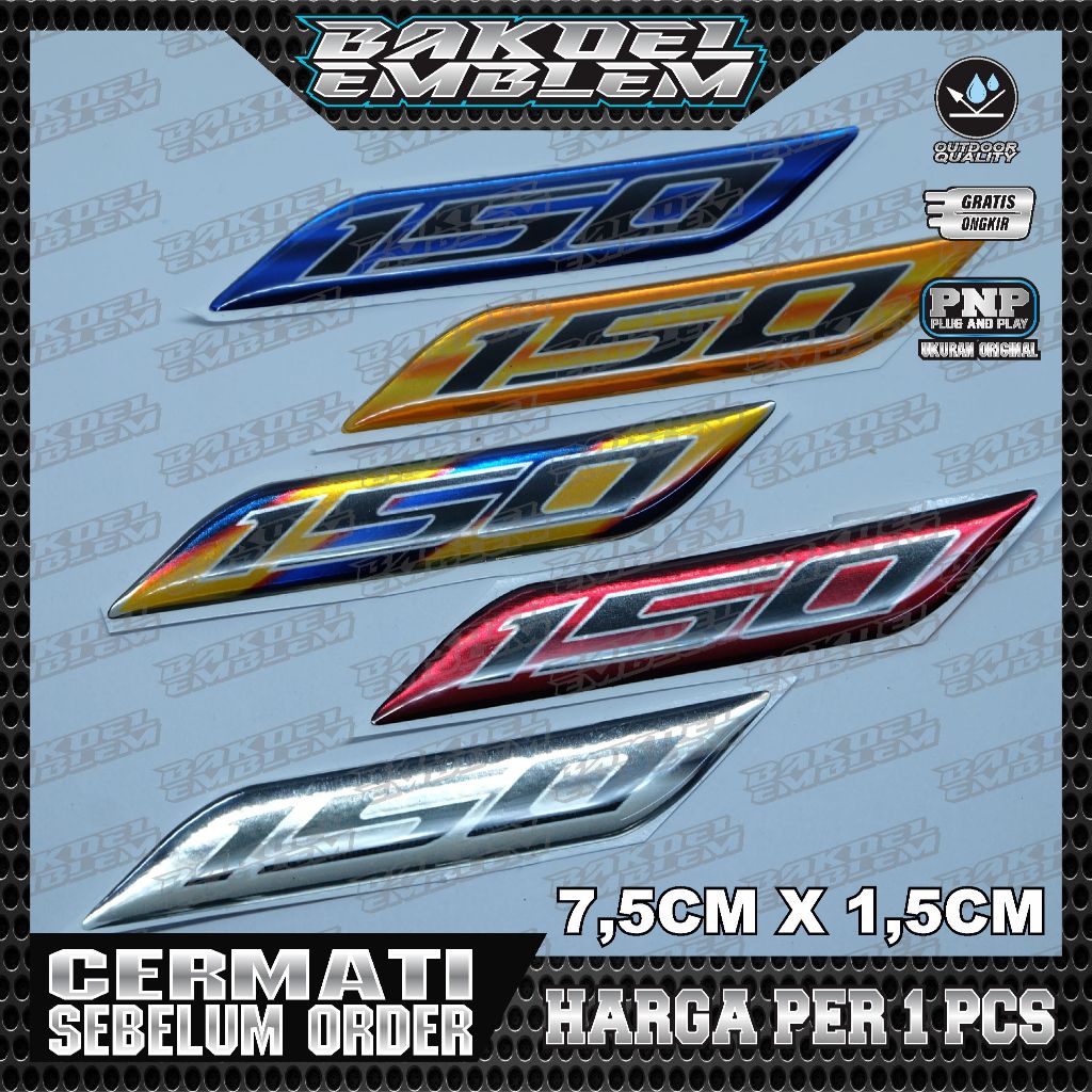 Emblem timbul 150 vario / emblem 150 honda