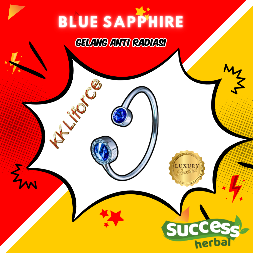 Gelang Energi Untuk Kesehatan Wanita KK Liforce KKLifeforce Blue Sapphire Bracelet  Original Asli Pr