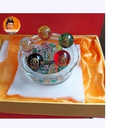 Kristal Feng Shui Hong Sui WU LU CAI SHEN DEWA REJEKI 5 PENJURU