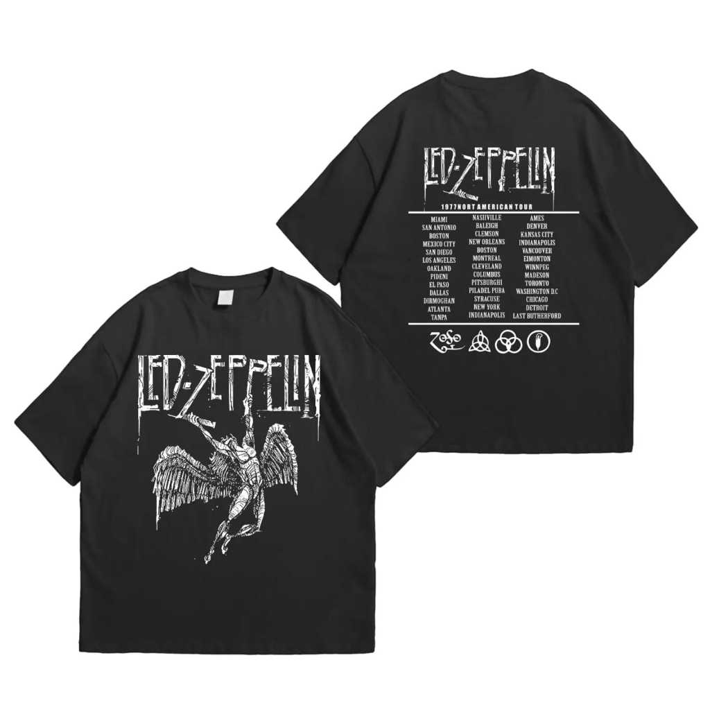 KAOS OVERSIZE KAOS LED ZEPPELIN /KAOS BAND METAL TERPOPULER /KAOS DISTRO /BAJU DISTRO /T-SHIRT