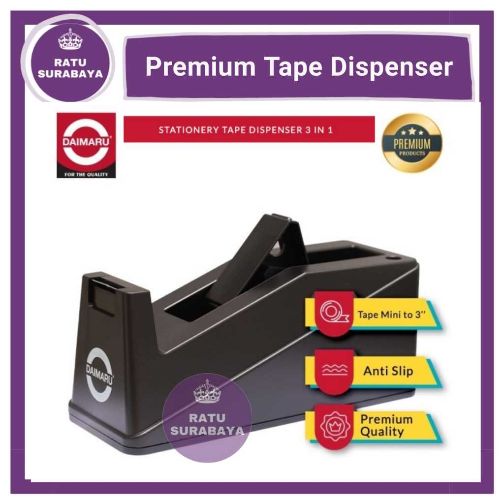 

Tape Dispenser Cutter Meja Daimaru Premium Pemotong Isolasi Selotip Kecil