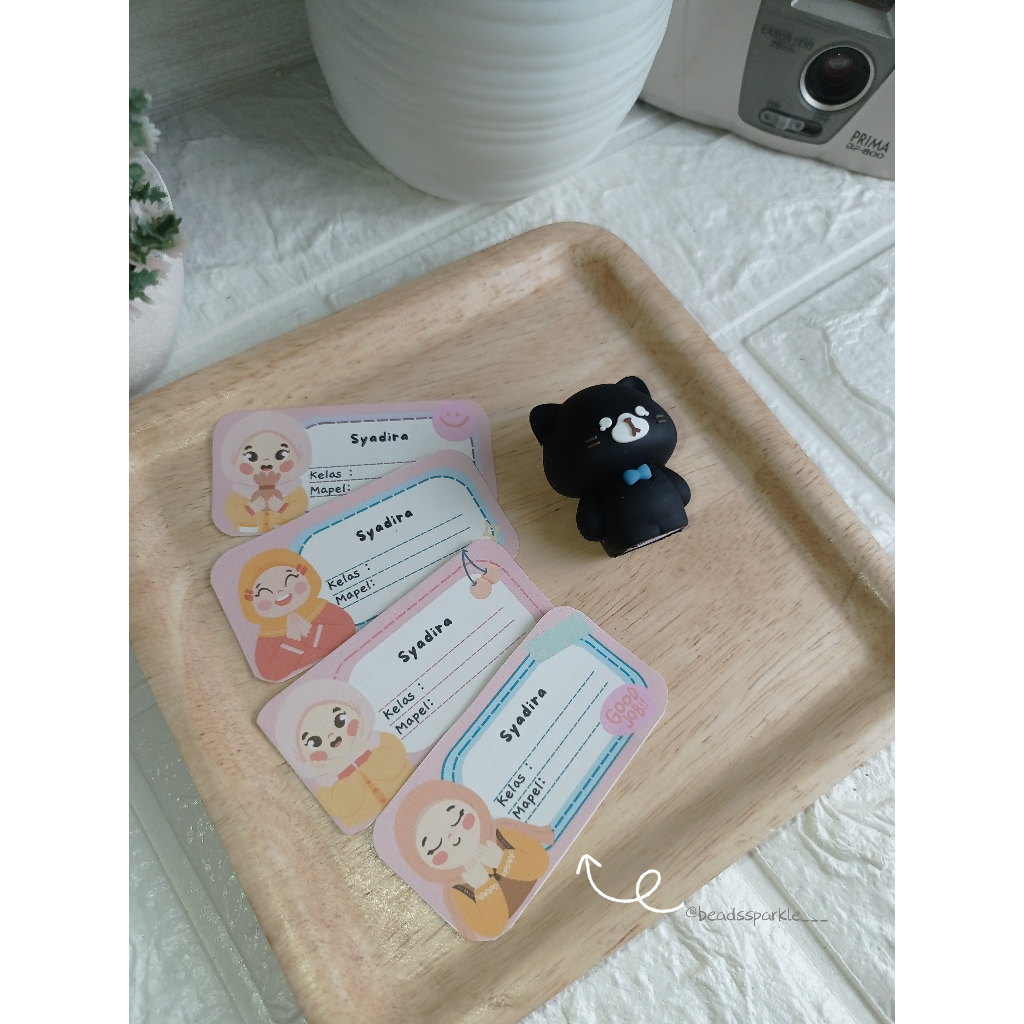 

beadssparklestore |Stiker | stiker Nama Mapel Kelas Karakter