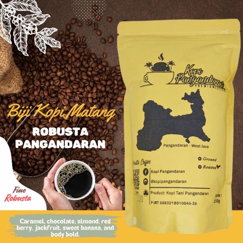 

Sunda Wangi- Biji Kopi Roasted Beans Robusta Pangandaran-Grade Fine-250g