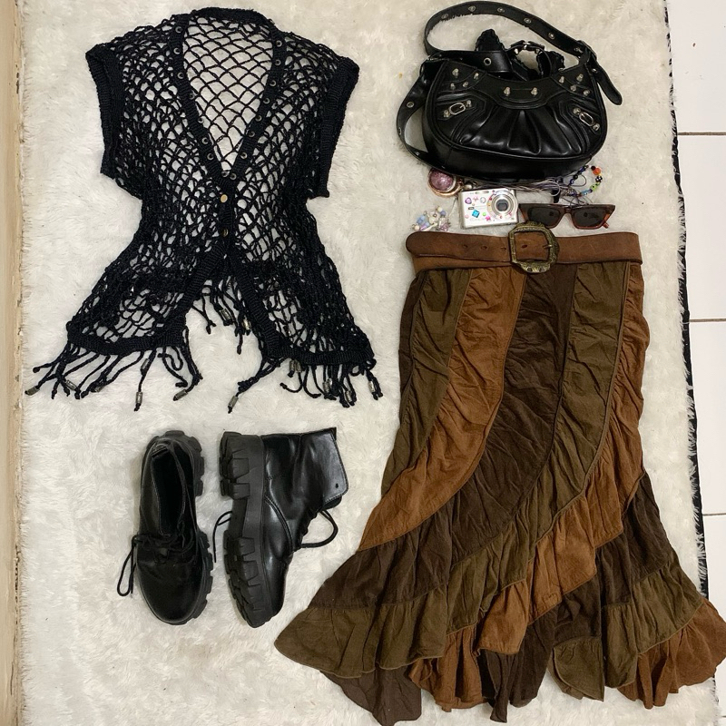 BAJU (ATASAN ONLY) Y2K Grunge Fairycore Acubi Cottagecore Coquette Gothic Kawaii Lolita Leopard - At