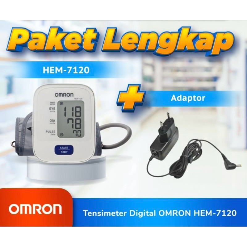 tensimeter digital omron 7120 + adaptor original omron