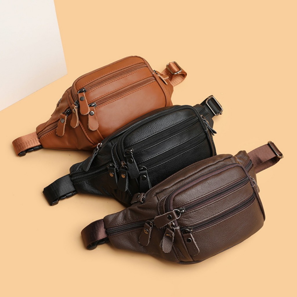 Waistbag kulit Pria/ Tas Pinggang Waistbag Kulit/ Tas Selempang Kulit Pria