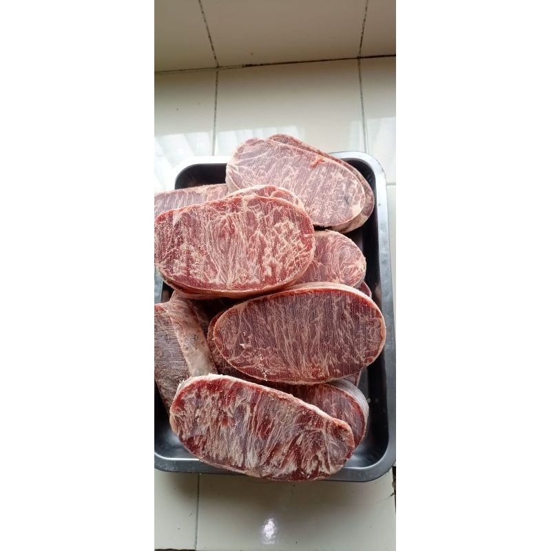 

Beef Ribeye/cuberoll portion/sliced import australia 1kg