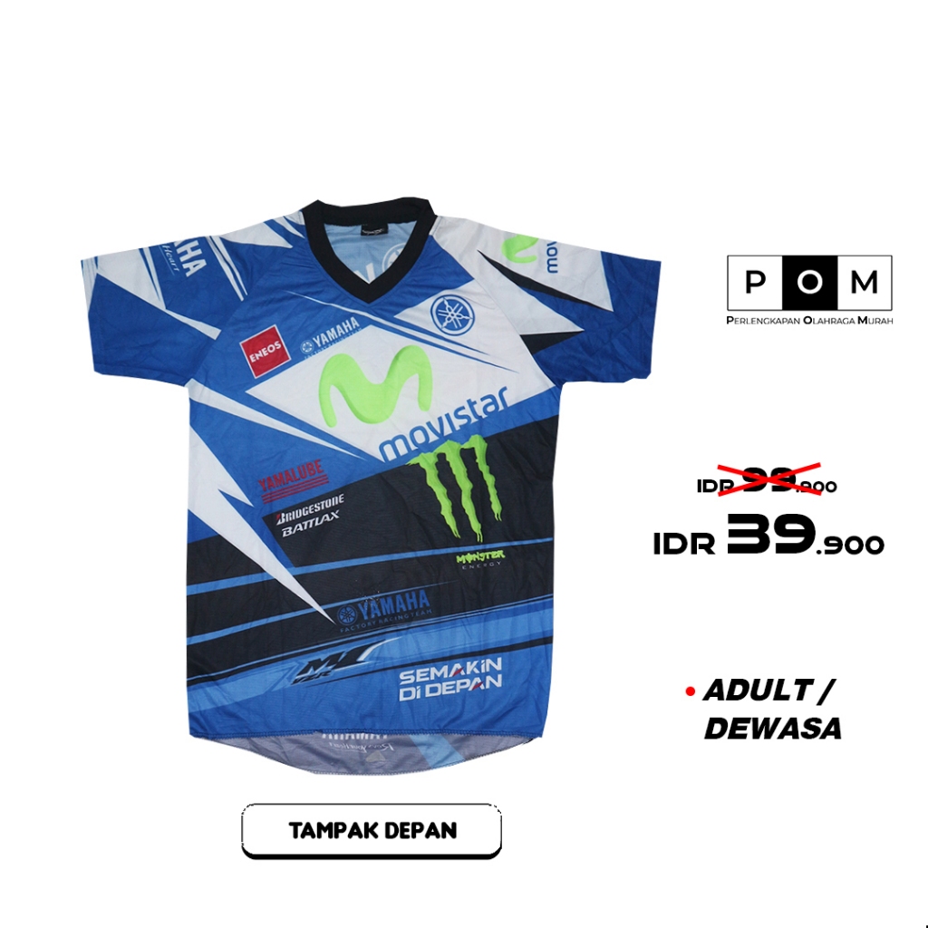 YAMAHA MOVISTAR MONSTER BAJU MOTOR TRAIL BAJU SEPEDA JERSEY SEPEDA CYCLING B-072