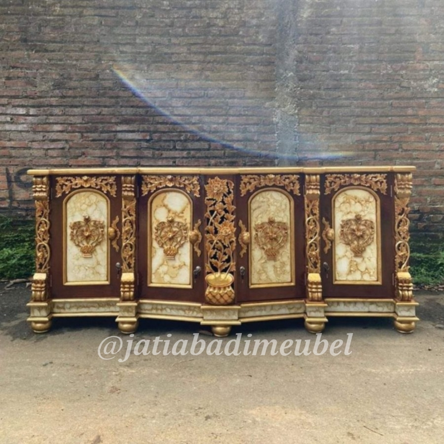 Bufet Meja Tv Ukir Shima Kayu Jati, Buffet Tv Kabinet Rak Tv Ukir Kayu Jati, Lemari Hias Ukiran Jati