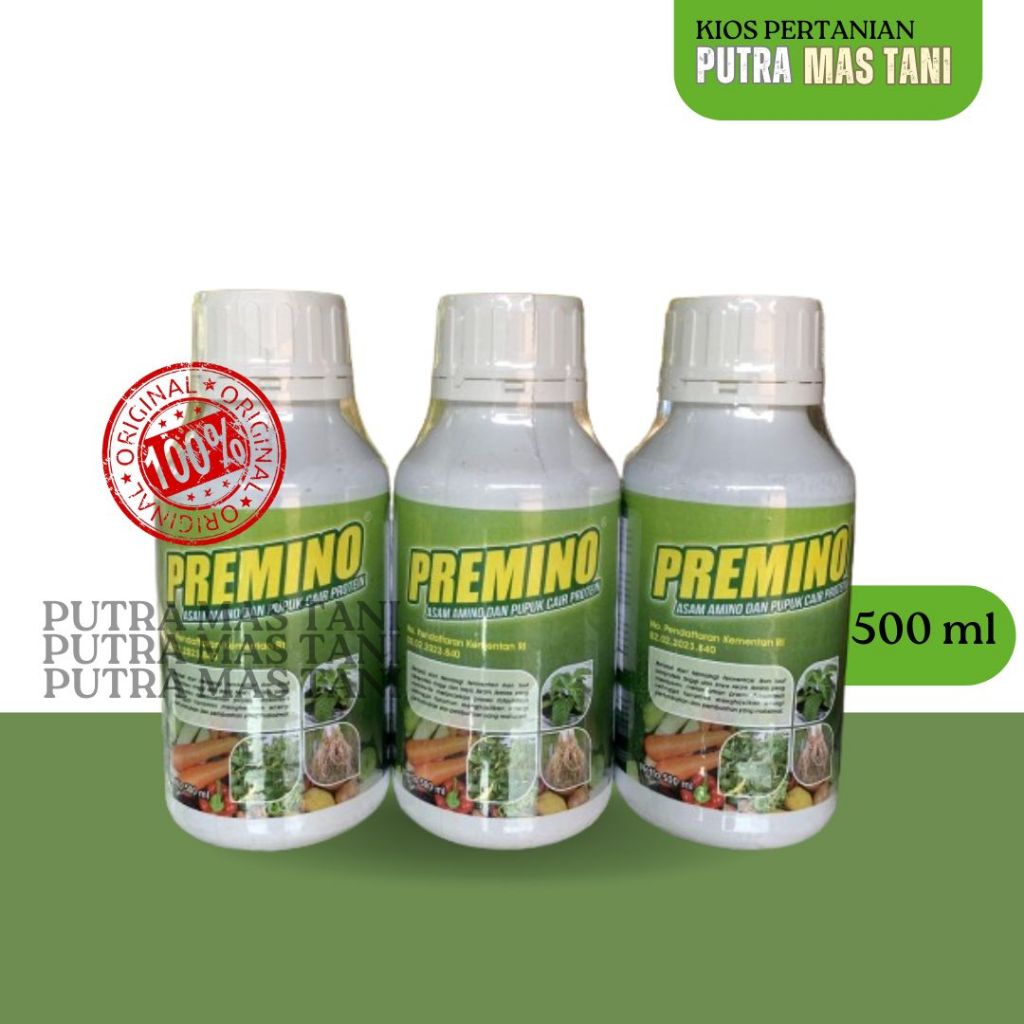 Premino 500ml Pupuk Aminosan Organik Cair Nutrisi Buah Sayur Bunga Hias