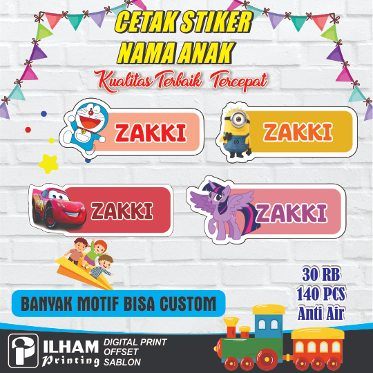 

Jual 140 PCS STIKER NAMA ANAK LUCU ANTI AIR