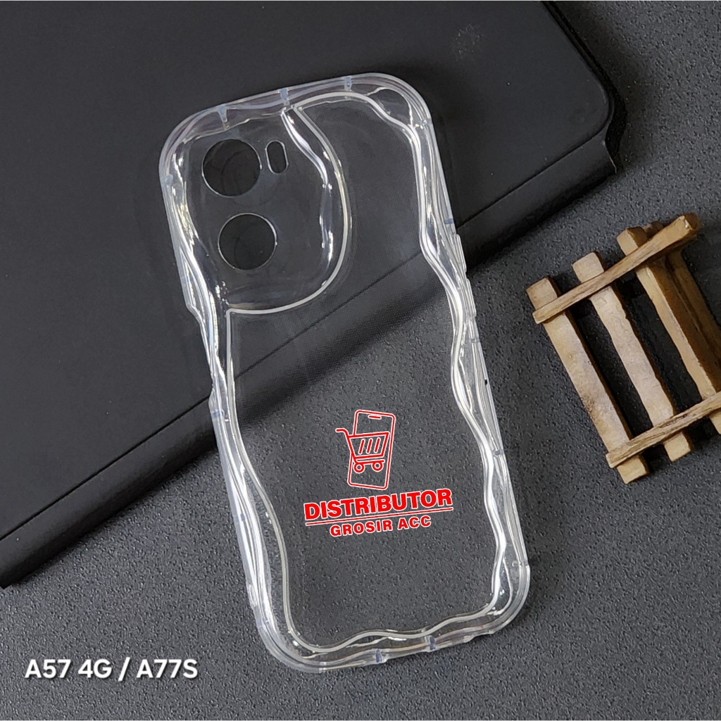OPPO A67 4G OPPO A77S OPPO A58 4G OPPO A60 4G CASE MELTING WAVY CLEAR SOFT CASE OPPO A67 4G OPPO A77