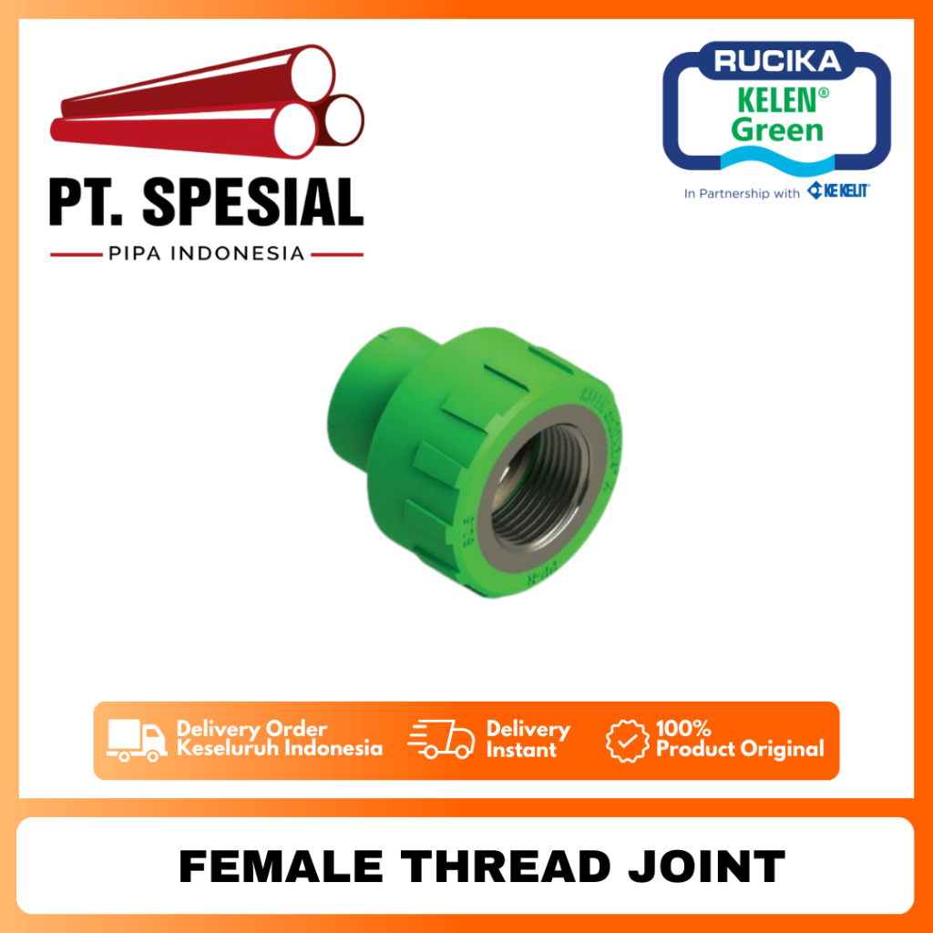 Sock Drat Dalam PPR Rucika / SDD PPR Rucika / Female Thread Joint PPR Rucika - 10