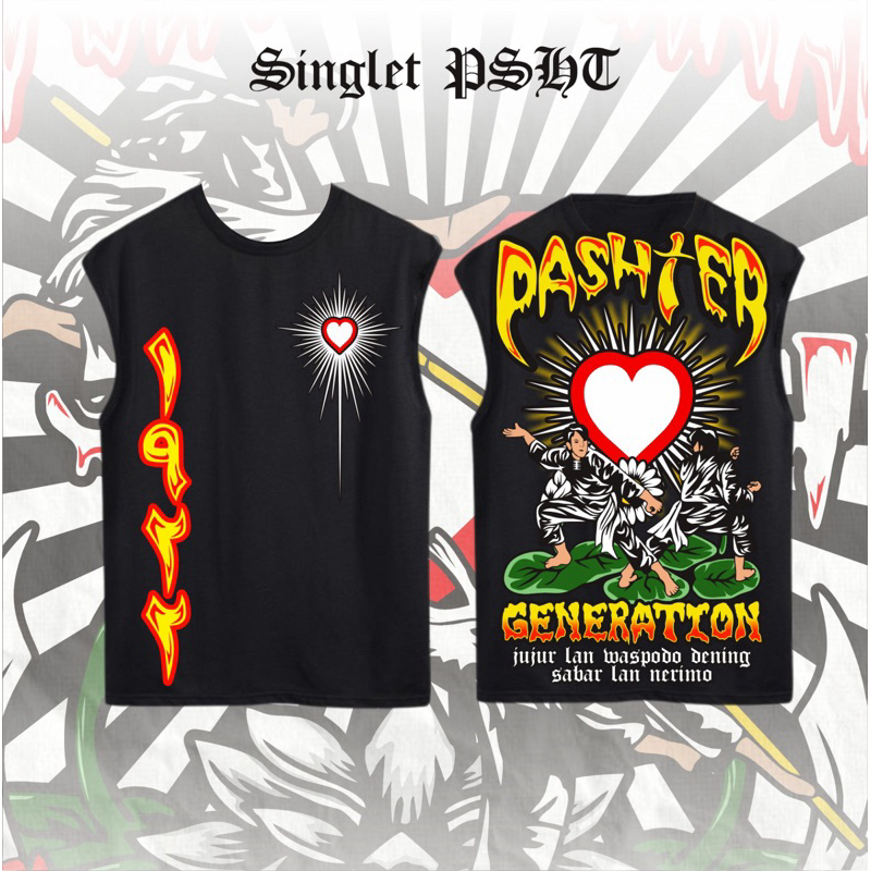 Kaos Singlet PSHT Pashter Generation 1922 Desain Sablon Full Punggung Terbaru