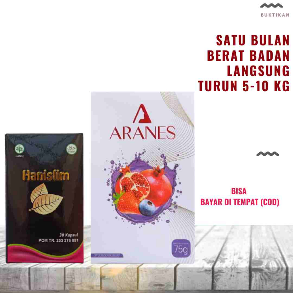PAKET HANISLIM DIASLIM ARANES FIBER Obat Pelangsing Badan Diet Penurun Berat Badan Ampuh Herbal Kuru