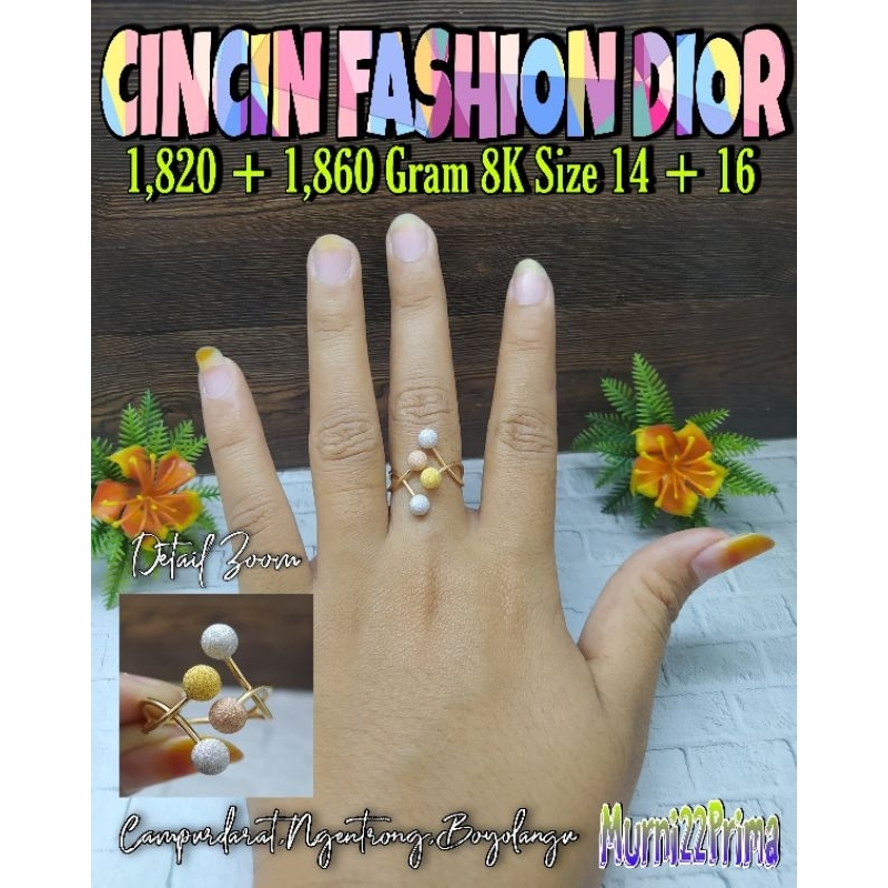 CINCIN FASHION DIOR EMAS ASLI