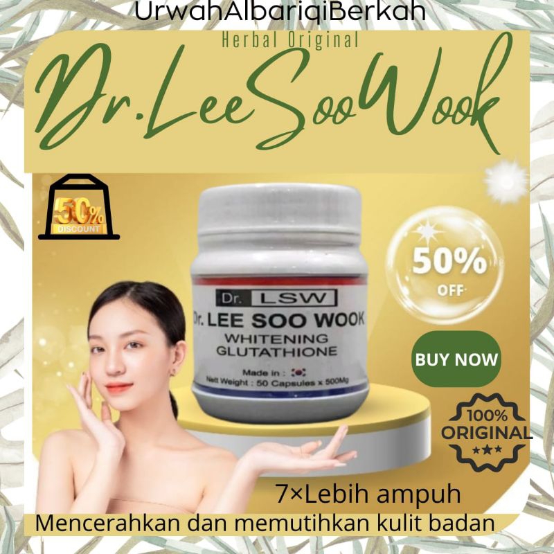 DR LSW Capsul Pemutih WHITENING GLUTATHIONE ORIGINAL KOREA Obat Pemutih Kulit Badan 50 Kapsul