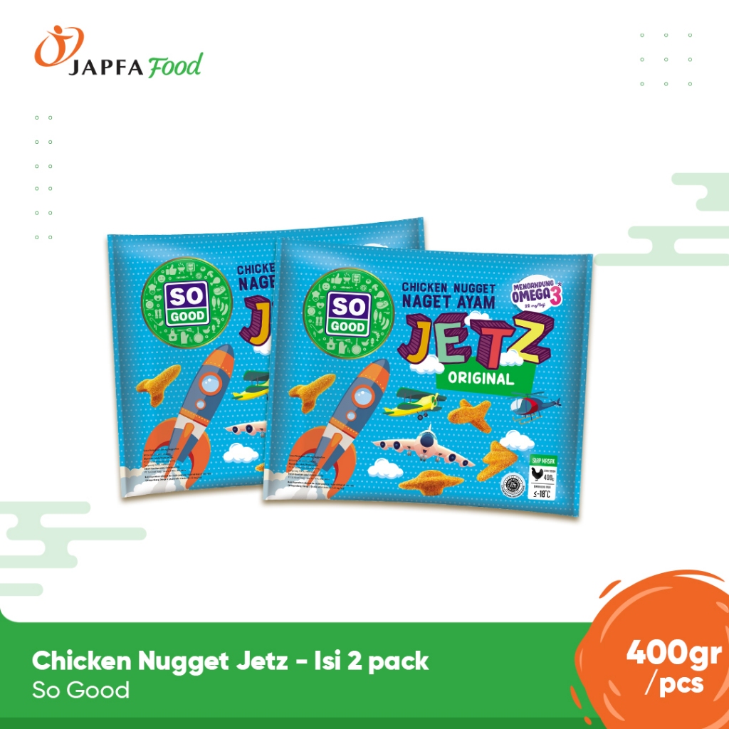 

So Good Chicken Nugget Jetz / Naget Ayam Jetz 400gr - Isi 2 pack