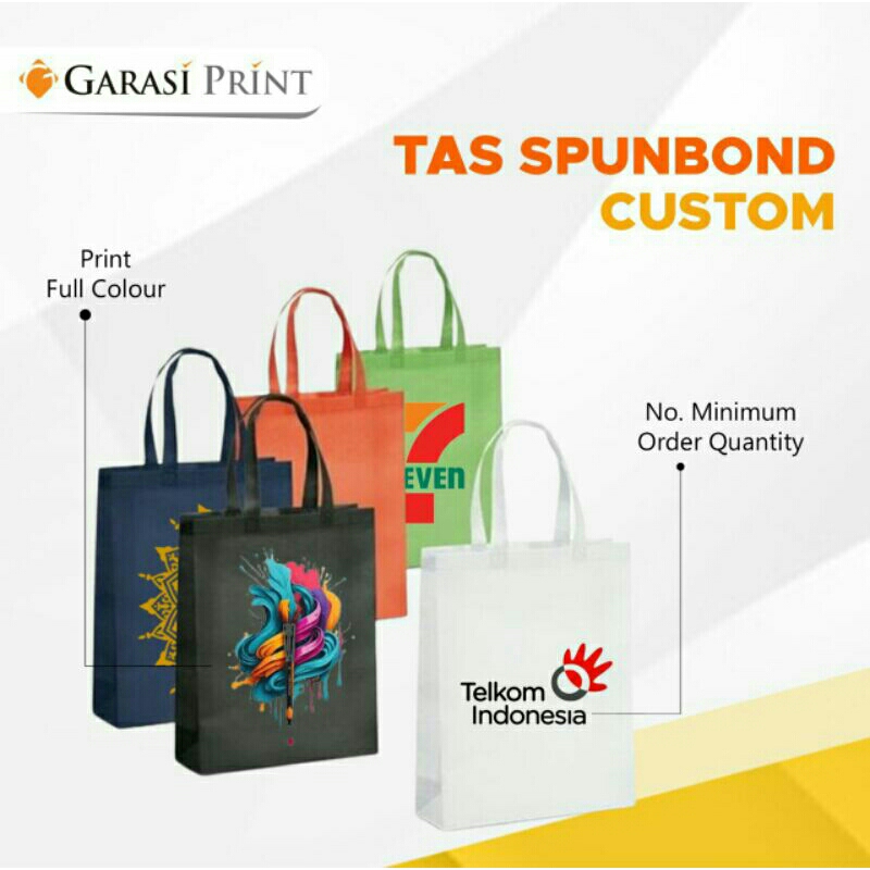 

Cetak Tas Spunbond Custom Nama Logo / Print Goodiebag