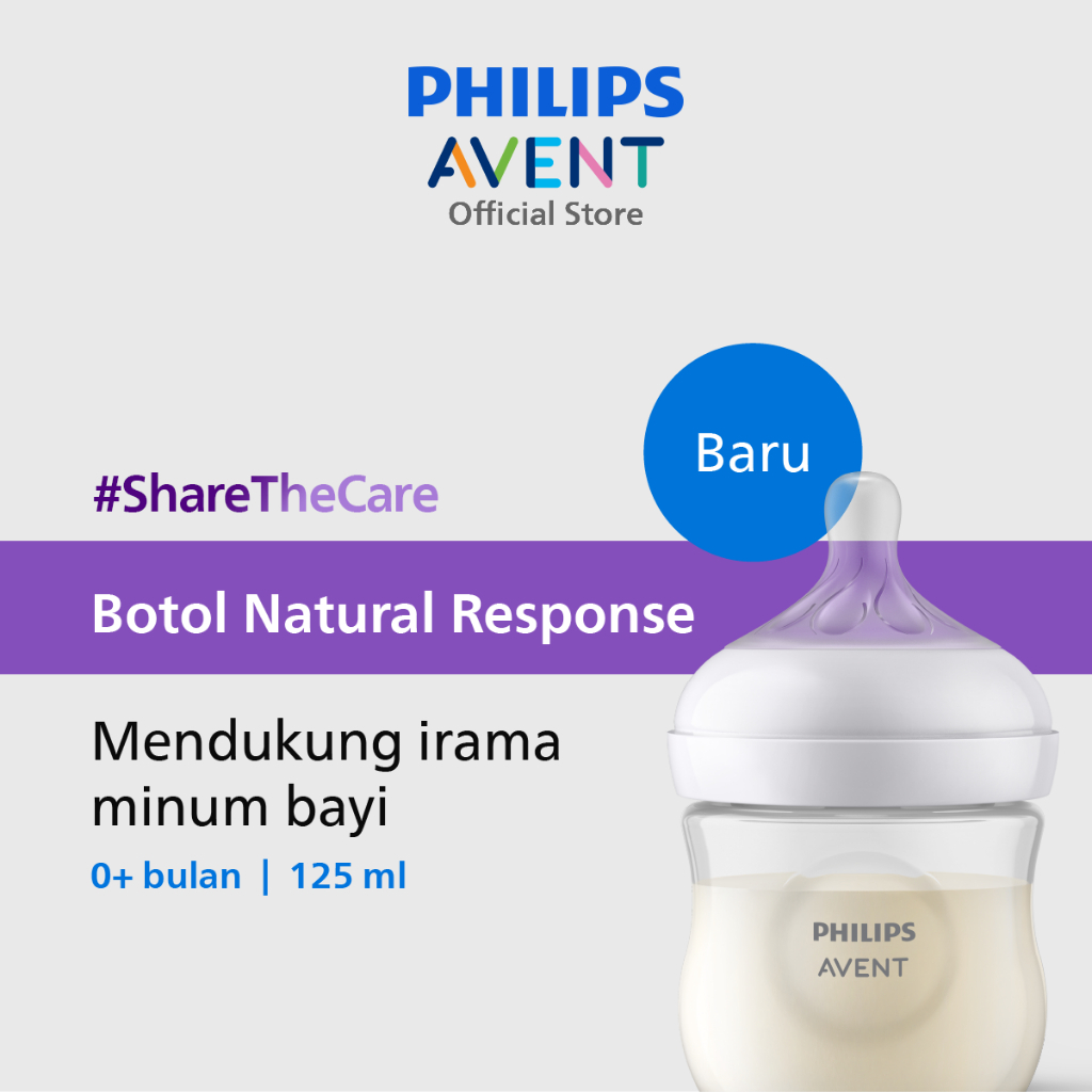 Philips AVENT Natural Response  - Dot Botol Bayi0m+ 125ml/botol susu bayi/botol avent